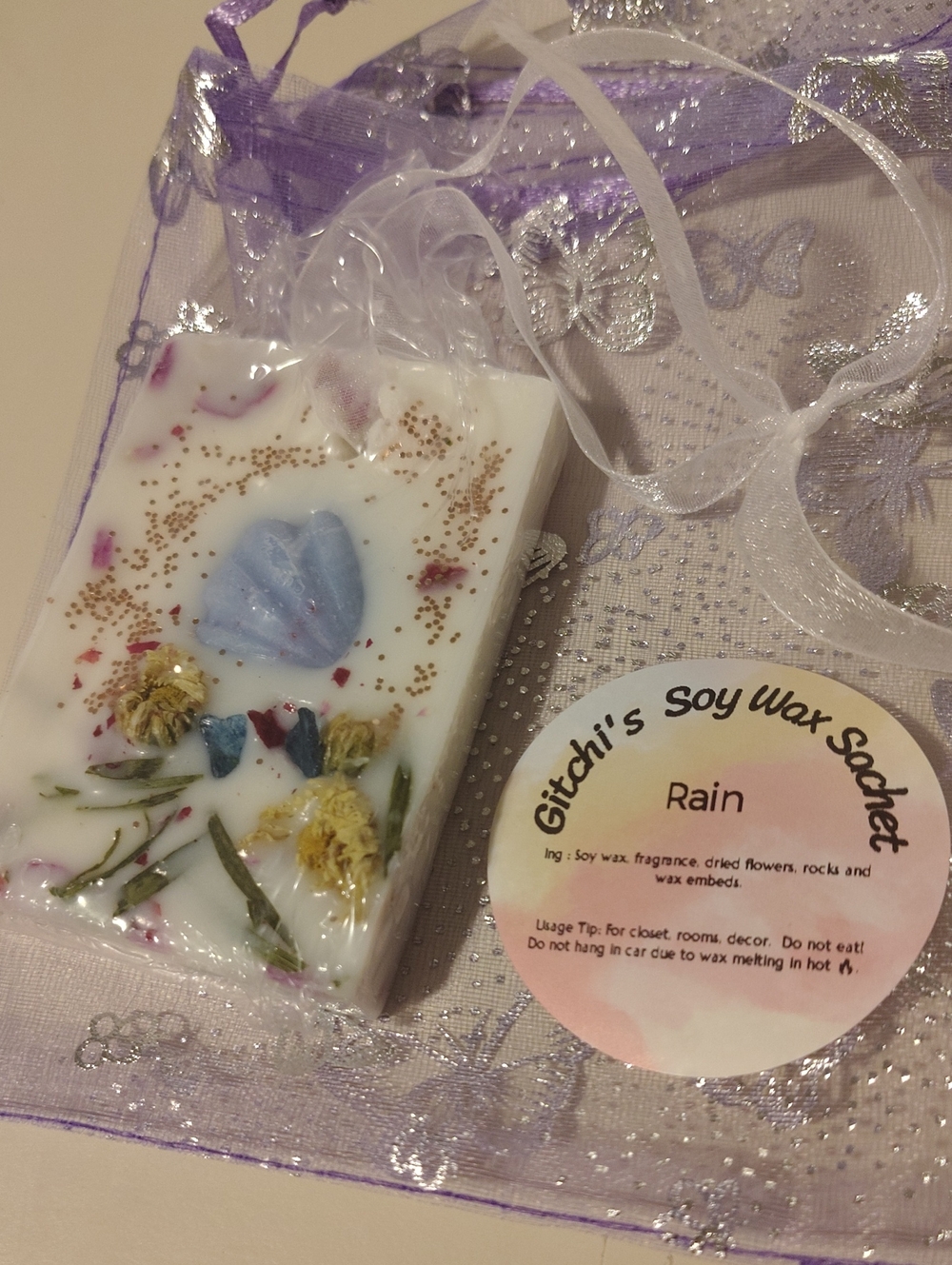 Gitchi's Rain Soy Wax Sachet - Lavender Accent